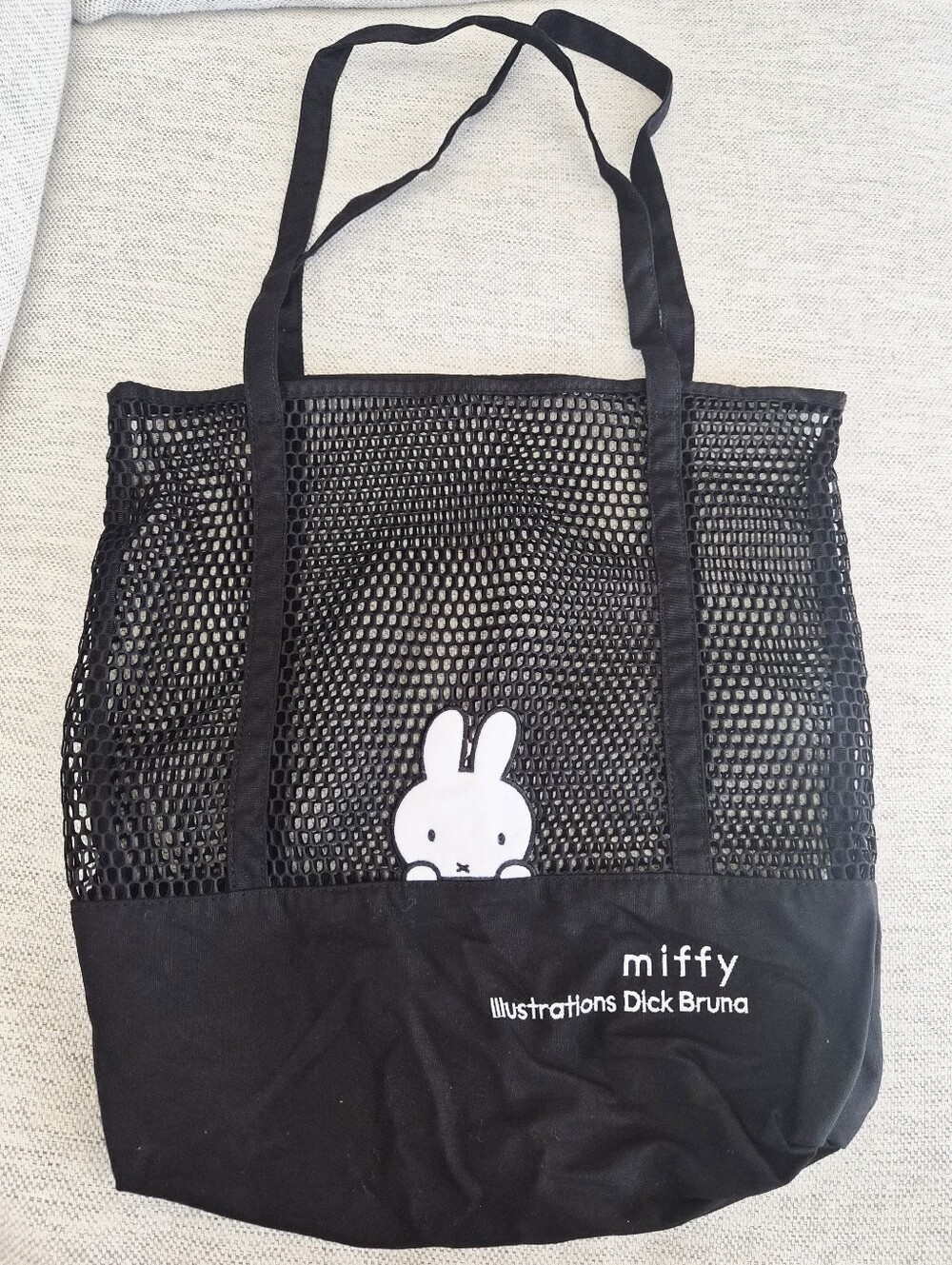 Miffy Black Mesh Tote Bag